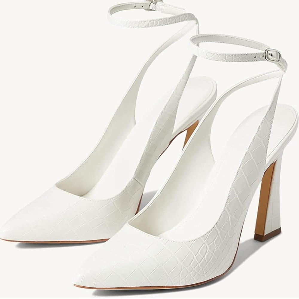 Elegant White High Heel Women's Shoes